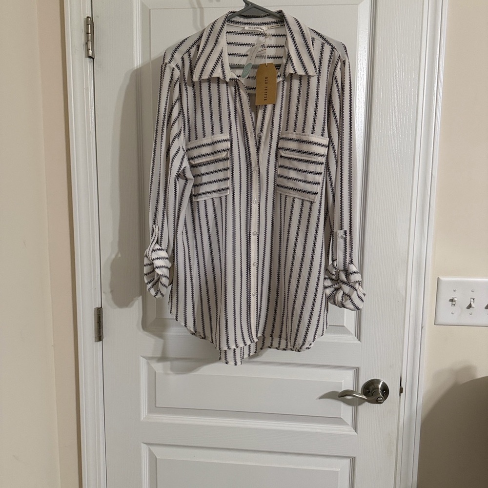 Blu Pepper NWT Striped Button-Up Shirt